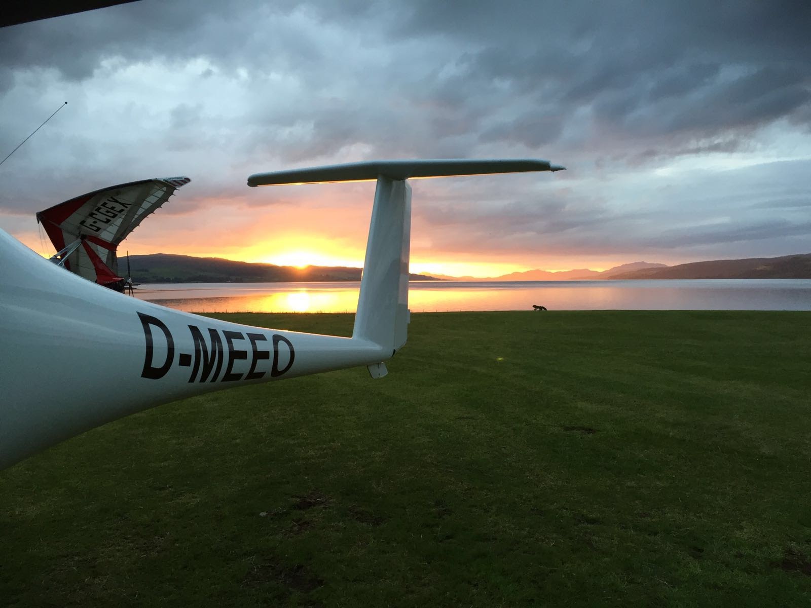 D-MEEO im Abendlicht in Glenforsa in Schottland
